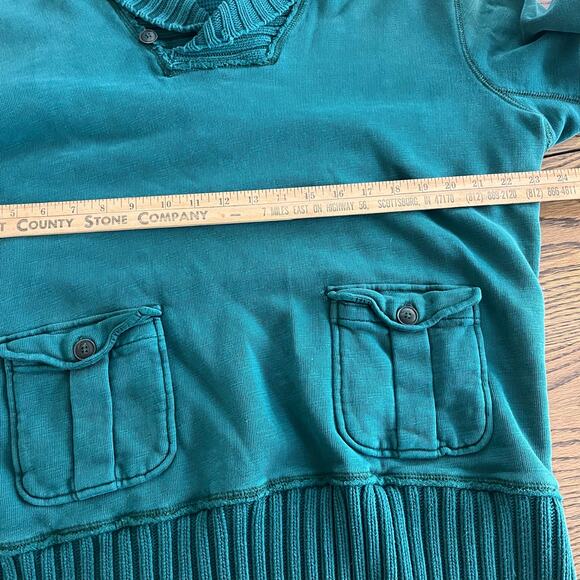 VTG Polo Ralph Lauren Sweater Shawl Mens XL Green Neck Thermal Lined - Picture 7 of 9